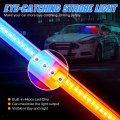 Opp Ulite Led Strobe Lights Red Blue 6 Flashing Mode Dc 10-30v 44pcs Warning Hazard Safety Interior Front Rear Windshield
