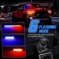 Opp Ulite Led Strobe Lights Red Blue 6 Flashing Mode Dc 10-30v 44pcs Warning Hazard Safety Interior Front Rear Windshield