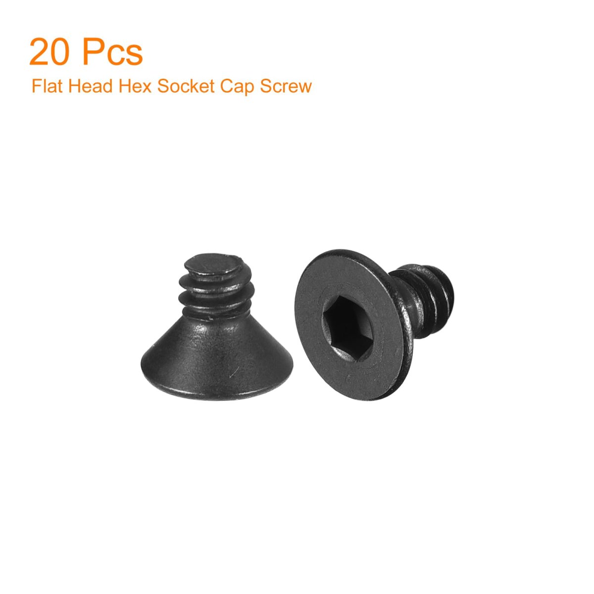 10-24x1 4 Flat Head Socket Cap Screws 10 9 Grade Carbon Steel Hex Countersunk Screw Bolts Machine Fasteners Fully Threaded