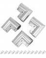 Aluminum Chain Link Fence Gate Corners 4 Set Pressed Elbow For 1-3 8 X Outdoor Diameter Pipe 