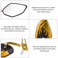 Qiilu Replacement Motorcycle Rearview Mirror 1 Pair Universal Scooter Aluminum Flame Pattern Rear View Mirrors With 8mm 10mm