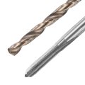Tap And Drill Bit Set 2pcs M4 5 X 0 75 Metric Straight Flute Thread Screw Taps 3 7mm Twist Bits Uncoated Roasted Yellow 