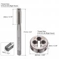 Uxcell 3pcs Tap And Die Set 5 16-20 Un Thread Roundpinging Tool Tap Kit For Nut Screw Bolt Thread Repair