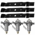 Caltric 54 Deck Spindles Blades Rebuild Kit Compatible With Husqvarna Gth2 Gth2754 54