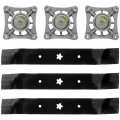 Caltric 54 Deck Spindles Blades Rebuild Kit Compatible With Husqvarna Gth2 Gth2754 54