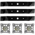 Caltric 54 Deck Spindles Blades Rebuild Kit Compatible With Husqvarna Gth2 Gth2754 54