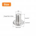 Uxcell M3-0 5 X 5mm 50pcs Flat Round Head Screws 304 Stainless Steel Phillips Drive Machine Hardware Fastener For Furniture