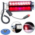 Hqrp 8 Led Car Deck Truck Dash Strobe Flash Warning Light Emergency 12v Red Leds Plus Coaster