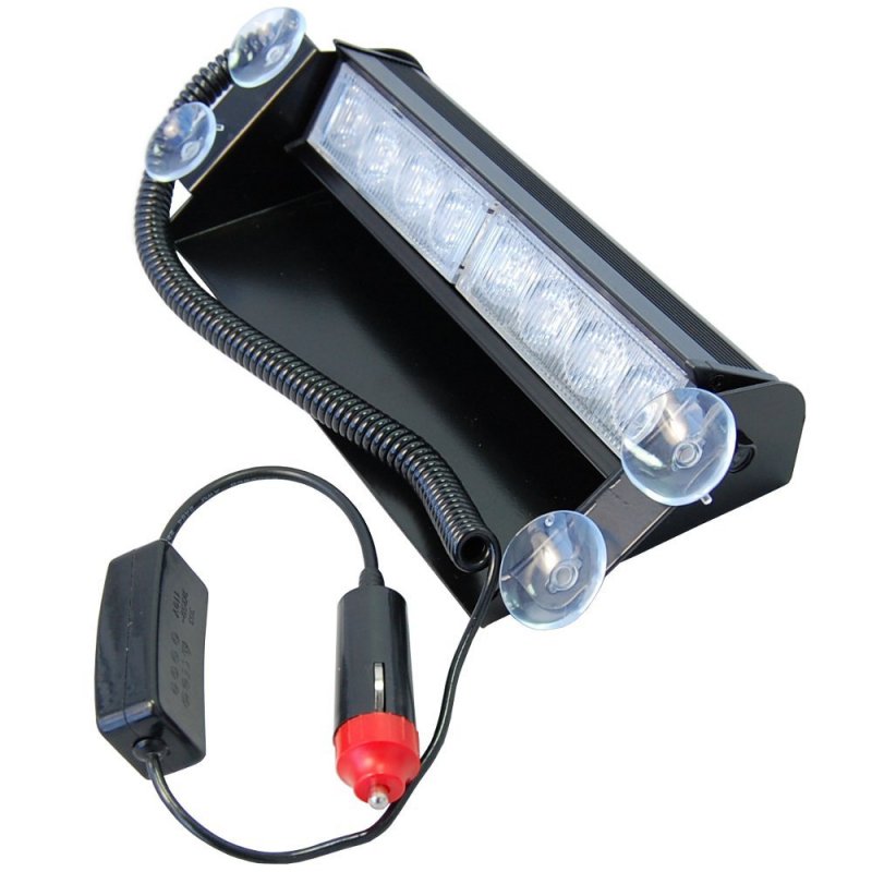 Hqrp 8 Led Car Deck Truck Dash Strobe Flash Warning Light Emergency 12v Red Leds Plus Coaster