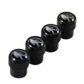 Sasquatch Bigfoot Tire Valve Stem Caps For Ford Bronco 4 Piece Aluminum Alloy Metal Wheel Air Covers With Rubber Gaskets Silver