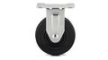 Richelieu Hardware F27280 Industrial Black General-duty Rubber Caster Fixed 4 1 32 Inch Wheel Diameter X 5 