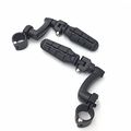 Xkh Group Motorcycle Black Adjustable Highway Peg Mounting Kit With Footpeg Foot Rest For Yamaha V-star Roadstar Suzuki