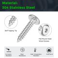 M3 X 16mm 25 Pack Flat Round Socket Head Screws Stainless Steel Self Tapping Full Thread Hex Cap Bolt For Wood Furniture
