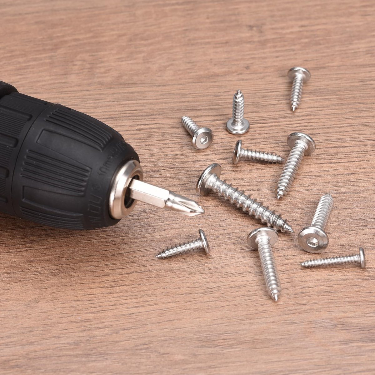 M3 X 16mm 25 Pack Flat Round Socket Head Screws Stainless Steel Self Tapping Full Thread Hex Cap Bolt For Wood Furniture