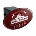 Santa S Workshop Logo Christmas Toys North Pole Alaska Oval Tow Trailer Hitch Cover Plug Insert