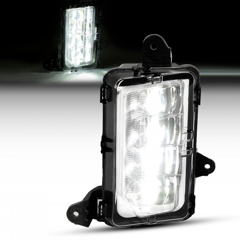 Hecasa Led Fog Lights For 2019-2023 Gmc Sierra 1500 Denali Front Driving Lamp Assembly W White Light Left Driver Side