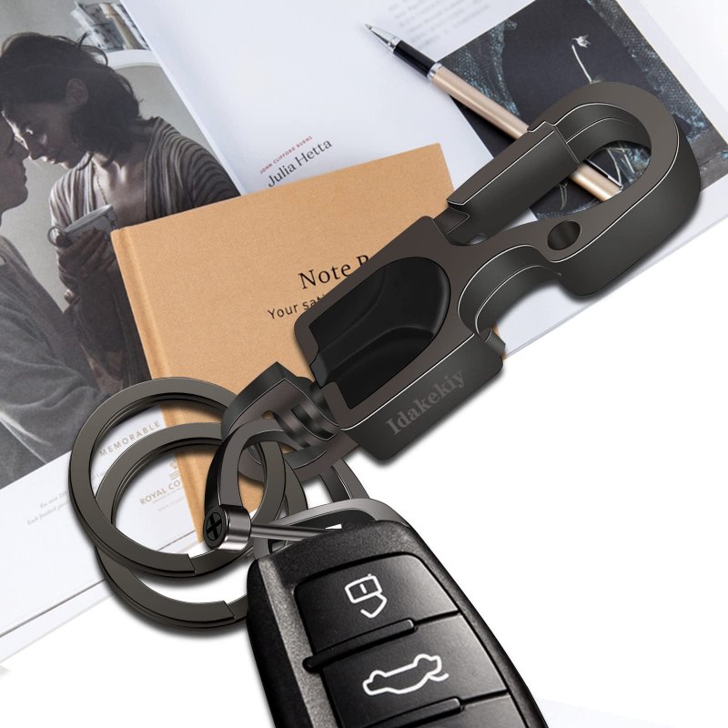 Idakekiy Key Chain Detachable D-ring 4 Rings Car Fob Keychain For Men And Women