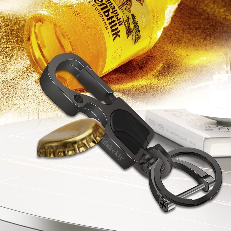 Idakekiy Key Chain Detachable D-ring 4 Rings Car Fob Keychain For Men And Women