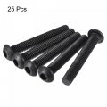 Uxcell M6x40mm Hex Socket Button Head Cap Bolts Screws Alloy Steel 25pcs