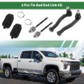 6 Pcs Front Suspension Kit Inner Outer Tie Rod Ends With Boots For Suzuki Swift 2004-2007 No Ev800577 Es800033