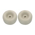 2 Rubber Bumpers For Trailer Ramp Door Truck 5 Round Replacement Cargo Stop White Pack 