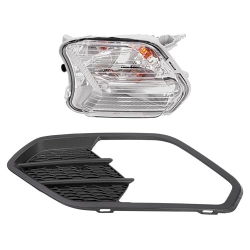 Hecasa Left Fog Light Bezel For 2017-2019d Escape Kuga Lamp Front Bumper Replacement For Fo2520194 Fo1038164 Black Cover Trim