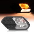 Hecasa Left Fog Light Bezel For 2017-2019d Escape Kuga Lamp Front Bumper Replacement For Fo2520194 Fo1038164 Black Cover Trim 