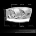 Led Drl Chrome Housing Clear Corner Headlight Lamps Tool Kit Compatible With Dodge Ram Truck 06-09