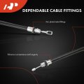 A-premium Rear Driver And Passenger Side Parking Brake Cable Assembly Compatible With Jeep Models Grand Cherokee 2005-2011