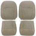 Perforated Microfiber Leather Seat Covers For Toyota Highlander 2008 2013 Tan 4 Piece Set Heated And Power Seats Front Driver 