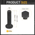 2pcs M8-1 25 X 30mm Left Hand Hex Head Bolt Black Oxide Carbon Steel Reverse Fully Threaded Fastener Screws Bolts For Machinery