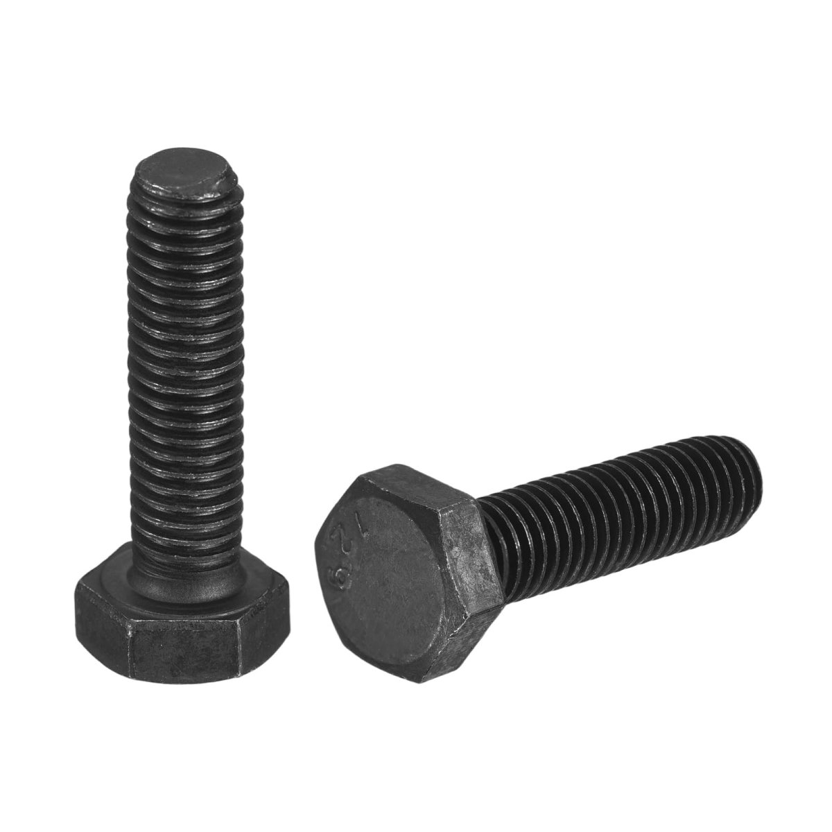 2pcs M8-1 25 X 30mm Left Hand Hex Head Bolt Black Oxide Carbon Steel Reverse Fully Threaded Fastener Screws Bolts For Machinery