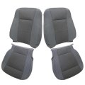 4pc Driver Passenger Bottom Top Replacement Cloth Seat Cover Gray For Ford F-250 F-350 F-450 F-550 2017 2018 2019 2020 2021 