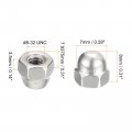 Uxcell 8-32 Acorn Cap Nuts 25pcs 304 Stainless Steel Hardware Hex Dome Head For Fasteners Silver