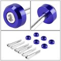 Auto Dynasty Compatible With Honda Civic Acura Integra 6pcs Rear Lower Control Arm Dress-up Washer Bolts Blue