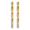 2pcs Titanium Twist Drill Bit 13 32 Drilling Dia High Speed Steel Drills For Hardened Metal Stainless Cast Iron Wood Plastic 