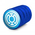 Green Lantern Blackest Night Blue Logo Tire Rim Wheel Aluminum Valve Stem Caps