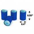 Green Lantern Blackest Night Blue Logo Tire Rim Wheel Aluminum Valve Stem Caps