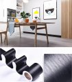 Amhao Black Wood Grain Repair Tape Peel And Stick Adhesive Realistic Textured Furniture Patch For Floor Door Table 10meters