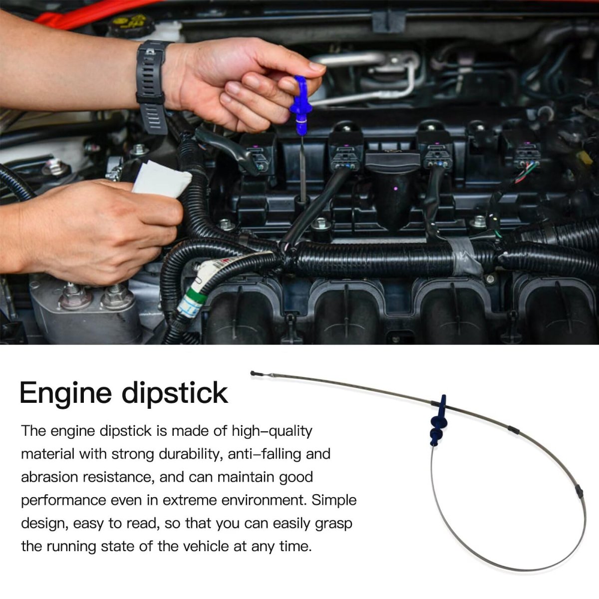 2025 Updated 120589072100 Engine Oil Dipstick 36inch Fit For Mercedes-benz S500 2003-2006