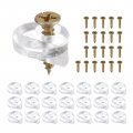 Uxcell 60set Glass Retainer Clips Kit 13mm Plastic Cabinet With Screws For Fixing 4mm Thick Doors Mirror Clear
