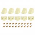 10pcs 90 Degree Plastic Corner Braces With Cover Cap 17 5x20x20mm Nylon Shelf Right Angle Brackets Screws For Cabinets 