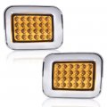 Pit66 Led Front Turn Signal Light Corner Parking Lamps For Hummer H2 2003 2004 2005 2006 2007 2008 2009 Amber Lens Clear