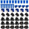 Ocpty 52 Pcs T5 Blue Instrument Cluster Dash Panel Lights With Twist Lock Socket