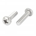 Uxcell M6x18mm 316 Stainless Steel Phillips Pan Head Machine Screws Silver Tone 10 Pcs