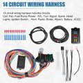 Uxcell 1 Set Universal 14 Circuit Wiring Harness Kit With Fuses For Gmd For Street Car