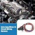 Uxcell 1 Set Universal 14 Circuit Wiring Harness Kit With Fuses For Gmd For Street Car