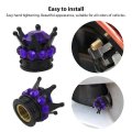 8 Pack Universal Chrome Crown Tire Valve Stem Caps Bling Handmade Crystal Rhinestone Car Wheel Tires Rim Covers Waterproof For