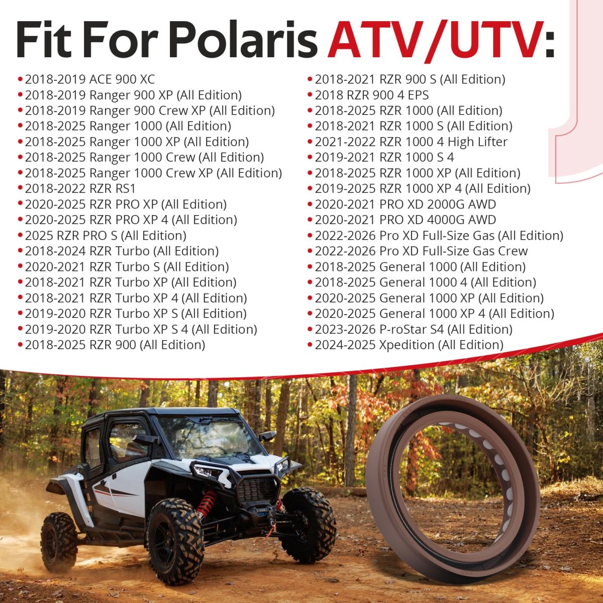 Crankshaft Seal For Polaris Ranger Rzr Pro Xd Turbo General 900 1000 Crew Xp 2018 2026 Part Number