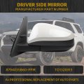 Left Driver Side Mirror White For 2014-2022 Toyota 4runner Heated Power Adjustment Door Assembly 5pins 8794035b60-pfm To1320313